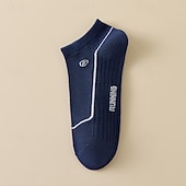 levne pánské ponožky-Pánské 5 párů Vícenásobné balení Ponožky Koşu Çorapları Ponožky pro běžné nošení Duhová Barva Slátanina Písmena Dovolená Sporty a outdoor Denní Základní Střední Jaro Podzim Módní Na běžné nošení