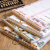 halpa Kodin tarvikkeet-ateriasuunnitteluvihko 8,5x5,8 tuumaa, 52 arkkia magneettinen, kaksoiskierteinen ateria &amp;ruokalista, seinälle kiinnitettävä ruokalistasuunnittelija päivittäiseen käyttöön &amp;viikkosuunnitelma