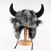 tanie Czapki męskie-Męskie Uszanka Czapka Uszanka Kapelusz lotniczy Czapka z klapką na uszy Czapki zimowe Czarny Szary Poliester Polar Moda Styl vintage Współczesny współczesny Dzienne zużycie Randka Krowa Keep Warm