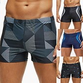 cheap Swim Trunks &amp; Board Shorts-Men's Swim Shorts Swim Trunks Swimwear Bottoms Patchwork Stretchy Breathable Bottoms Surfing Bikini Diving Summer