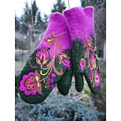 voordelige Handschoenen-Women's 1 Pair Fingerless / Fingertips / Winter Gloves Active / Outdoor Gloves - Flower Print