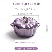 Недорогие Кухонная посуда-кастрюля из тыквы, эмалированная антипригарная тыквенная жаровня с крышкой, форма для запекания из тыквы с крышкой, тыквенная запеканка с осенним и праздничным декором, идеально подходит для