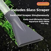 ieftine Produse de curatat-Aspirator manual pentru pietriș, 1,7/2,6 m, cu sifon profesional 3 în 1 pentru acvariu, cu supapă de debit reglabilă - schimbător de apă &amp;îndepărtare a resturilor, instrument de curățare a acvariului