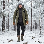 halpa Talvi- ja lumikengät-Miesten vedenpitävät camo-kuvioiset talvilumikengät lämpimällä turkisvuorilla ja liukumattomalla pohjalla, ulkoilu- ja metsästyskengät