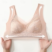 tanie Biustonosze sportowe i kamizelki-Damskie Biustonosz do jogi Stanik sportowy Bielizna Niskie wsparcie Oddychający Bezprzewodowy Wyściełany Jednolity/zwykły kolor Sport Odzież sportowa Czarny Rumiany róż Siłownia Trening Bieganie