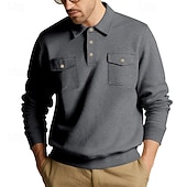 abordables Sudaderas Básicas_-Hombre Sudadera Gris Claro Diseño Plano Bolsillo Diario Deporte Festivos Poliéster Ropa de calle Básico Casual Primavera &amp; Otoño Ropa Sudaderas con capucha Sudaderas Manga Larga