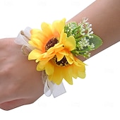 billiga Bröllopsbuketter-Bröllop handled blommor Handleds Corsage Bröllop / Fest / Bröllopsfest Tyg Blomstil