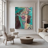 Картина с дайвингом, дайвинг, настенное искусство, плывущая девушка, картина с зеленым абстрактным искусством, дайвинг в океане, чувственная женщина, плавающая, настенное искусство на холсте, ручная работа Недорогие Картины с людьми-Картина с дайвингом, дайвинг, настенное искусство, плывущая девушка, картина с зеленым абстрактным искусством, дайвинг в океане, чувственная женщина, плавающая, настенное искусство на холсте, ручная работа