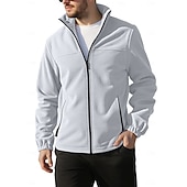 Herre Utendørs jakke Fleece-jakke Formell Hjem Hold Varm Lomme Grunnleggende Vår Høst Helfarge Aktiv Nøytral Skjortekrage Normal Mørkegrå Svart Hvit Lilla Oransje Jakker billige Uformelle jakker-Herre Utendørs jakke Fleece-jakke Formell Hjem Hold Varm Lomme Grunnleggende Vår Høst Helfarge Aktiv Nøytral Skjortekrage Normal Mørkegrå Svart Hvit Lilla Oransje Jakker