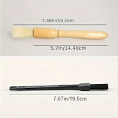 Недорогие Кухонная утварь и гаджеты-2 щетки для чистки кофемолки с тяжелой деревянной ручкой &amp;щетина для удаления пыли с древесины щеткой для эспрессо и нейлоновая щетка для эспрессо-машины