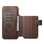 お買い得  iPhone用ケース-電話 ケース 用途 iPhone 17 Pro Max 17 16 15 14 Pro Max 13 Pro Max バックカバー 耐衝撃 レトロ風 PUレザー