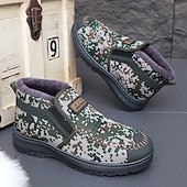 billiga Vinter- och snöstövlar-herrslip-on-kängor i kamouflage – varmt fleecefoder, avslappnad friluftsstil, perfekt för kallt väder och utomhusaktiviteter