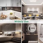 billige Plug Strip Lights-LED neonslyngelys 32,8 fot varm hvit dimbar LED-stripelys DIY fleksibel silikon vanntett neonslyngelys for soverom stue kjøkken innendørs utendørs DC24V (strømadapter inkludert)