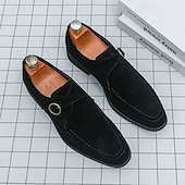 Χαμηλού Κόστους Παπούτσια Μοναχού-Ανδρικά μωβ σουέτ παπούτσια monk με μεταλλική αγκράφα, vintage βρετανικά παπούτσια για επίσημες εκδηλώσεις, πάρτι και λάτρεις της μόδας