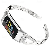 cheap Fitbit Watch Bands-Smart Watch Band Compatible with Fitbit Charge 6 / Fitbit Charge 5 Rhinestone Smartwatch Strap Glitter Crystal Bling Diamond Jewelry Bracelet Replacement Wristband For Fitbit Charge 6 / Fitbit Charge
