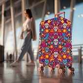 baratos Desgaste em casa e chinelos em casa-Capa protetora elástica para mala de viagem com estampa artística.