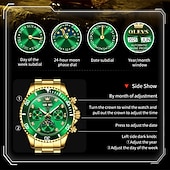 Χαμηλού Κόστους Μηχανικά Ρολόγια-Το Νέο Ρολόι Επιχειρηματικού Στυλ Olevs Με Λαμπερό Συνεχές Ημερολόγιο Αυτόματο Μηχανικό Ρολόι Μόδα Και Καθημερινό Αδιάβροχο Φάντασμα Ανδρικό Σπορ Ρολόι