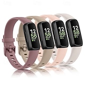 economico Cinturini per orologi Fitbit-4 pezzi Cinturino intelligente Compatibile con Fitbit Inspire 3 Silicone Orologio intelligente Cinghia Donne Uomini Cinturino Sportivo Sostituzione Polsino