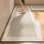 abordables Alfombras de pasillo-Alfombra de cocina de barro de diatomeas para pasillo suave absorbente antideslizante lavable a máquina alfombra larga resistente al aceite estilo moderno y minimalista fácil de limpiar tapete