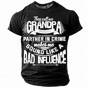  Ανδρικό Μπλουζάκι Παππούς Σύντροφος Στην Εγκληματικότητα Κακή Επιρροή Αστείο Μπλουζάκι Με Σύντομο Μανίκι