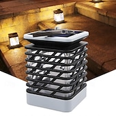 economico Luci decorative-Lanterna solare a LED impermeabile, luce danzante, luci di candela, lampada a fiamma tremolante, lanterne a ombrello, luce notturna, sensore automatico per giardino, patio, cortile