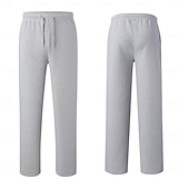 abordables Jambe Droite-Homme Joggings Jogging à Jambes Larges Pantalons Pantalon de survêtement ouvert en bas Cordon de serrage Taille Élastique Jambe Droite Uni Respirant Longueur complète Sport en Plein Air Occasionnel