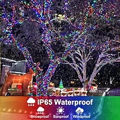 cheap LED String Lights-Christmas Solar / USB Powered Remote Controlled Tree Light 100m1000LEDs 8 Modes Lighting Outdoor Waterproof Garden Fairy String Lights for New Year&#039;s Wedding Patio Garden Camping Holiday Party Decor