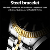 billiga Kvartsklockor-Den nya Olevs Varumärkets Enkla Herrars Affärs Kvarts Klocka Med Luminös Kalender I Guld Arbetsfärg Är En Klassisk Mode Och Trendig Herrars Avslappnade Vattentåliga Sport Armbandsur