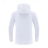 billiga Löpar-T-shirts och linnen-Herr Solid färg T-shirt för jogging Gymtröja Sport topp Höst vinter Huva Långärmad Fritids- Mjuk Andningsfunktion Gym Camping Löpning Träna Yoga Svart Vit Röd Sportkläder Sportkläder