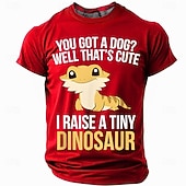  Männer Lustiges T-Shirt Ich züchte einen kleinen Dinosaurier - Bartagame Reptil Haustier Liebhaber Grafik Kurzarm Tee
