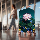 abordables Ropa de casa y zapatillas para el hogar-Funda elástica para maleta con estampado floral, protector de equipaje de viaje
