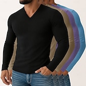 Miesten T-paita Ribbineulos T-paita Pitkähihainen paita Pitkähihainen V kaula-aukko Kevät Syksy Talvi Tavallinen Pit Strip Muoti Suunnittelija Perus 4-osainen Monipakkaus Loma Katu Kausaliteetti 8 halpa Ribbineulos T-paita-Miesten T-paita Ribbineulos T-paita Pitkähihainen paita Pitkähihainen V kaula-aukko Kevät Syksy Talvi Tavallinen Pit Strip Muoti Suunnittelija Perus 4-osainen Monipakkaus Loma Katu Kausaliteetti 8