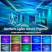 levne Osvětlení pro dekoraci místnosti-USB napájené LED projektorové světlo s aurorovým efektem - nastavitelné jas a změna barev dokonalé pro dekoraci herny a osvětlení imerzivního zážitku - Dárek k Valentýnu