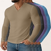 Miesten T-paita Ribbineulos T-paita Pitkähihainen paita Pitkähihainen V kaula-aukko Kevät Syksy Talvi Tavallinen Pit Strip Muoti Suunnittelija Perus 4-osainen Monipakkaus Loma Katu Kausaliteetti 8 halpa Ribbineulos T-paita-Miesten T-paita Ribbineulos T-paita Pitkähihainen paita Pitkähihainen V kaula-aukko Kevät Syksy Talvi Tavallinen Pit Strip Muoti Suunnittelija Perus 4-osainen Monipakkaus Loma Katu Kausaliteetti 8