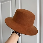 billiga Festhattar-hattar Ull Solhatt Bröllop Helgdag Tebjudning Hästrace cocktail Elegant Vintage Solskydd Med Len Hårbonad Huvudbonader