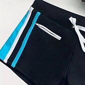 お買い得  水着とボードショーツ-男性用 スイムショーツ スイムトランク 水着下着 パッチワーク ドローストリング 伸縮性 高通気性 ボトムズ サーフィン ビキニ 潜水 夏