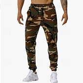economico Pantaloni da Corsa &amp; Collant-Per uomo Pantaloni della tuta con risvolto Pantaloni Cargo pantaloni sportivi Coulisse con tasche Vita Alta Pantaloni Palestra Athleisure Allenamento Primavera Autunno Elastico Palestra Allenamento