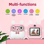 Недорогие Все для фото и видео-Новинка 2025 года: детская цифровая камера Polaroid Q5 с рисунком из мультфильма, симпатичная мини-камера для детей с HD-фотосъемкой и печатью, мини-видеокамера, рождественский подарок на день