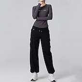 preiswerte Lauf-T-Shirts &amp; Tanktops-Damen Einfarbig Lauf-T-Shirt Fitnessshirt Sporttop Frühling Herbst Langarm Athleisure Baumwolle Warm Weich Atmungsaktiv Fitnessstudio Wandern Laufen Training Yoga Weinrot Schwarz Weiß Sportbekleidung