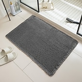 abordables Alfombra de baño absorbente-Alfombra de baño tipo gofre, alfombras de baño bohemias antideslizantes y lavables, ultrasuaves, súper absorbentes y de secado rápido, decoración rústica para el baño