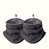 Недорогие отопление охлаждение-2 зимних теплых гетра для шеи для мужчин – утолщенные, дышащие, с мягкой флисовой подкладкой, ветрозащитные для езды на велосипеде и активного отдыха, универсальные, можно носить как грелку для шеи,