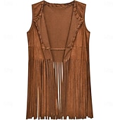 cheap Outfits-Set Retro Vintage 1970s Outfits Vest Bell Bottom Pants with Accessories Hippie Fancy Dress Women's Halloween Carnival Casual Daily Music Festival Adults' Cravat Top Pants