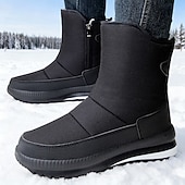 herrarnas halkfria varma vintersnökängor med dragkedja i sidan, avslappnade utomhusvattentäta ankelskor för kallt väder billiga Vinter- och snöstövlar-herrarnas halkfria varma vintersnökängor med dragkedja i sidan, avslappnade utomhusvattentäta ankelskor för kallt väder