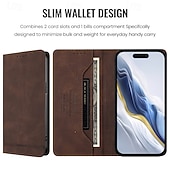 Недорогие Чехлы для iPhone-телефон Кейс для Назначение iPhone 17 Pro Max 17 Air 17 i16 15 14 Pro Max Plus 13 Pro Max Mini Кошелек для карт Защита от удара Ретро Кожа PU