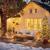 cheap LED String Lights-Christmas Solar / USB Powered Remote Controlled Tree Light 100m1000LEDs 8 Modes Lighting Outdoor Waterproof Garden Fairy String Lights for New Year&#039;s Wedding Patio Garden Camping Holiday Party Decor