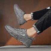 billige Ankelstøvler-Hvite, lette herresneakers med polstret såle og pustende design, komfortable, avslappede tursko for løping, trening og reiser