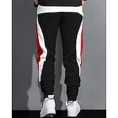 Χαμηλού Κόστους Αθλητικά παντελόνια-Ανδρικά Αθλητικές Φόρμες Τζόγκκερ Παντελόνια Κορδόνι Τσέπη Ελαστική μέση Συνδυασμός Χρωμάτων Γράμμα Άνεση Υπαίθρια Αθλήματα Καθημερινά Μοντέρνα Καθημερινό Μαύρο Γκρίζο Μικροελαστικό