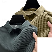 cheap Men&#039;s Classic Polo-2PCS Men&#039;s Polo Shirts Golf Shirt Casual Holiday Classic Short Sleeve Fashion Basic Plain 2 Piece Multi-pack Summer All Seasons Regular Fit