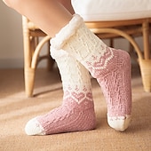 זול נעלי בית-גרבי חורף לנשים, גרביים חמות ורכות, נגד החלקה, לנעלי בית, לשינה בבית או לשימוש לאחר לידה