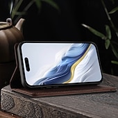 Недорогие Чехлы для iPhone-телефон Кейс для Назначение iPhone 17 Pro Max 17 Air 17 i16 15 14 Pro Max Plus 13 Pro Max Mini Кошелек для карт Защита от удара Ретро Кожа PU